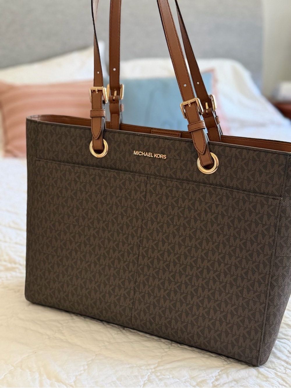 Michael Kors Jet Set Travel Large Commuter Signature Women’s Tote Bag